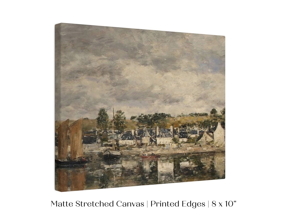 French Village by A River | P124 - Single Art Prints - Piccolo Fiore Prints
