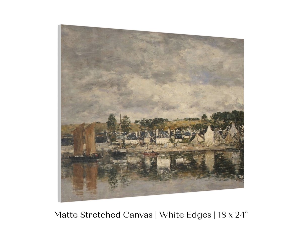French Village by A River | P124 - Single Art Prints - Piccolo Fiore Prints