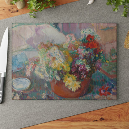 Freshly Picked Flowers | Glass Chopping Board - Glass Chopping Board - Piccolo Fiore Prints