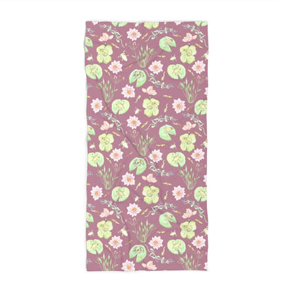 Frog Pond Evolution in Dusky Pink | Beach Towel - Beach Towel - Piccolo Fiore Prints