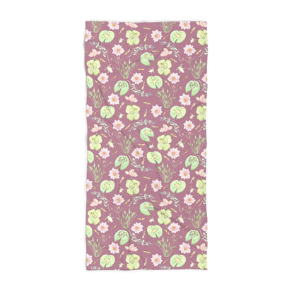 Frog Pond Evolution in Dusky Pink | Beach Towel - Beach Towel - Piccolo Fiore Prints