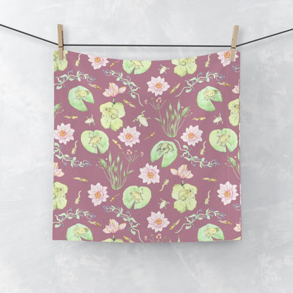 Frog Pond Evolution in Dusky Pink | Face Towel - Face Towel - Piccolo Fiore Prints