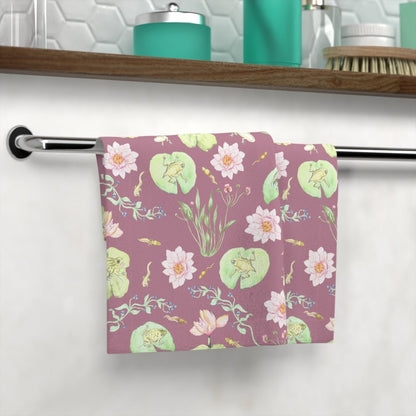 Frog Pond Evolution in Dusky Pink | Face Towel - Face Towel - Piccolo Fiore Prints