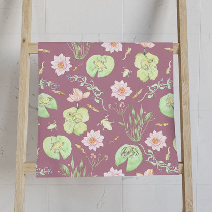 Frog Pond Evolution in Dusky Pink | Hand Towel - Hand Towel - Piccolo Fiore Prints
