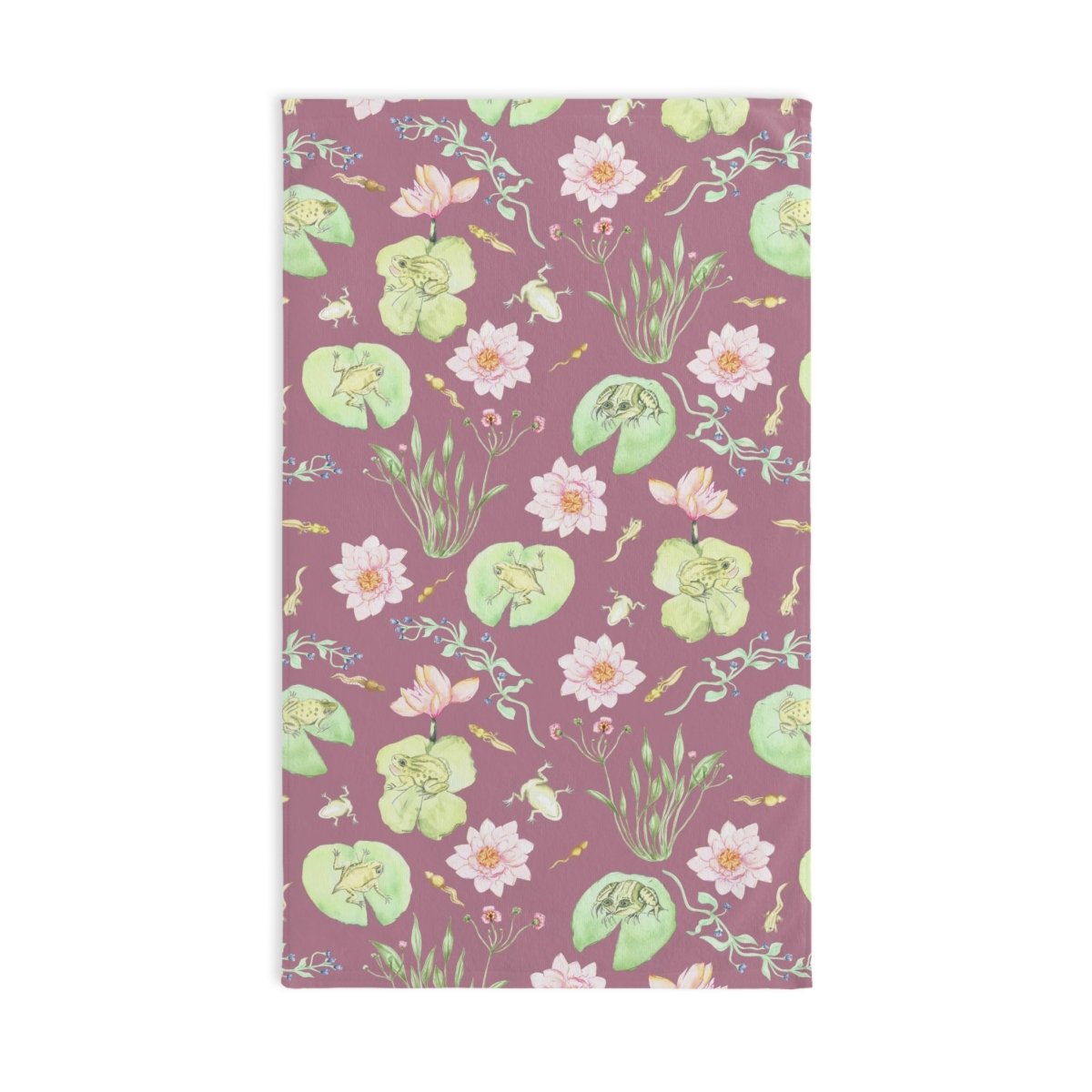 Frog Pond Evolution in Dusky Pink | Hand Towel - Hand Towel - Piccolo Fiore Prints