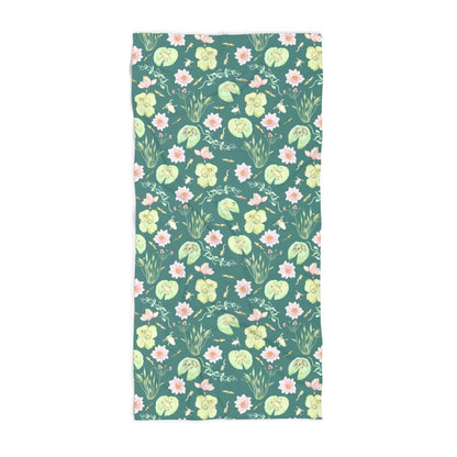 Frog Pond Evolution in Green | Beach Towel - Beach Towel - Piccolo Fiore Prints