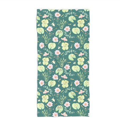 Frog Pond Evolution in Green | Beach Towel - Beach Towel - Piccolo Fiore Prints