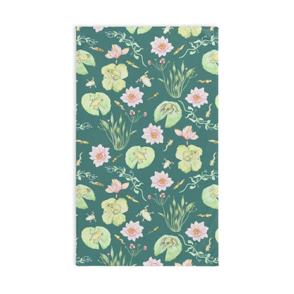 Frog Pond Evolution in Green | Hand Towel - Hand Towel - Piccolo Fiore Prints
