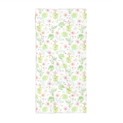 Frog Pond Evolution in White | Beach Towel - Beach Towel - Piccolo Fiore Prints