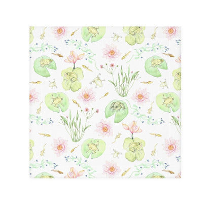 Frog Pond Evolution in White | Face Towel - Face Towel - Piccolo Fiore Prints