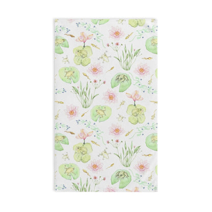 Frog Pond Evolution in White | Hand Towel - Hand Towel - Piccolo Fiore Prints