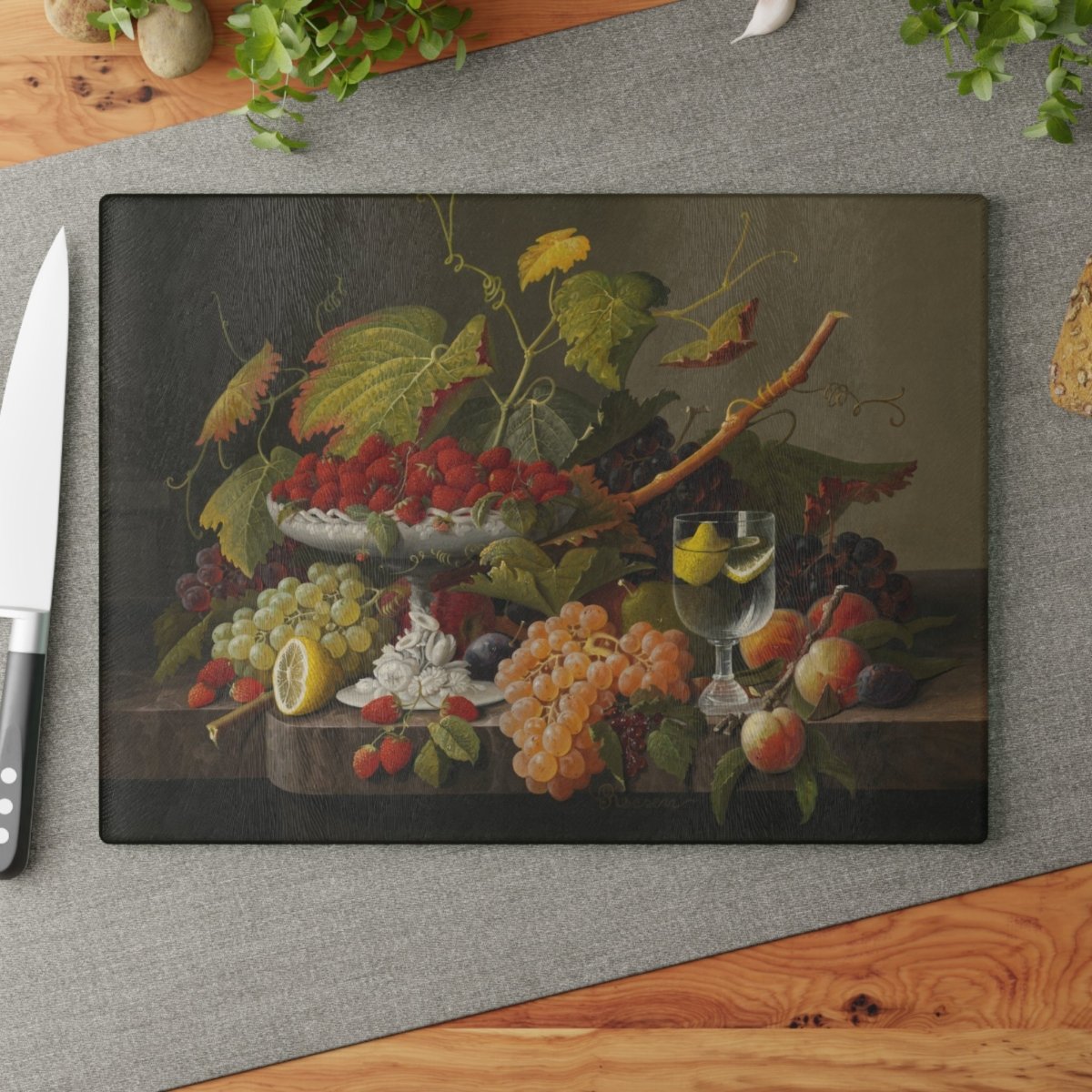 Fruit Feast | Glass Chopping Board - Glass Chopping Board - Piccolo Fiore Prints
