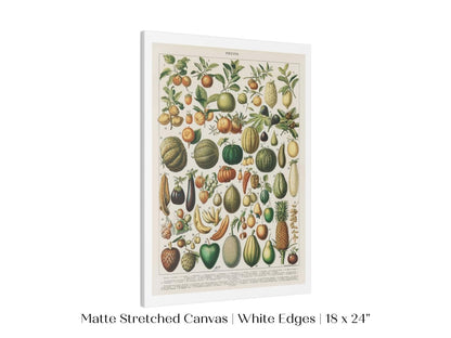 Fruits and Vegetables Chart | P396 - Single Art Prints - Piccolo Fiore Prints