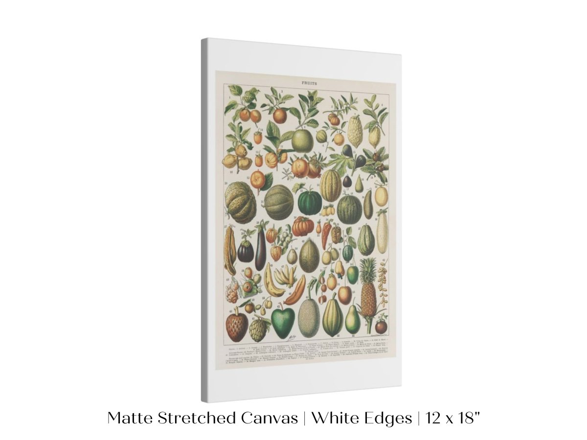 Fruits and Vegetables Chart | P396 - Single Art Prints - Piccolo Fiore Prints