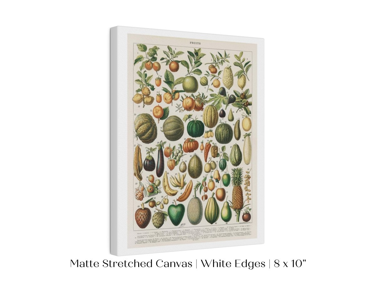 Fruits and Vegetables Chart | P396 - Single Art Prints - Piccolo Fiore Prints