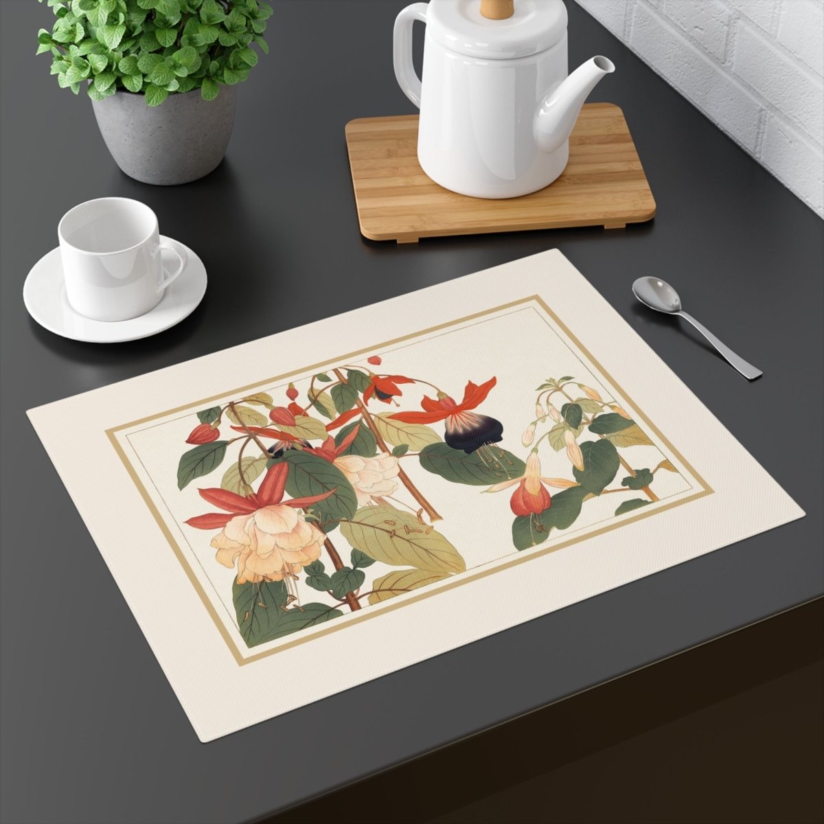 Fuchsia | Placemat - Cotton Twill Placemat - Piccolo Fiore Prints