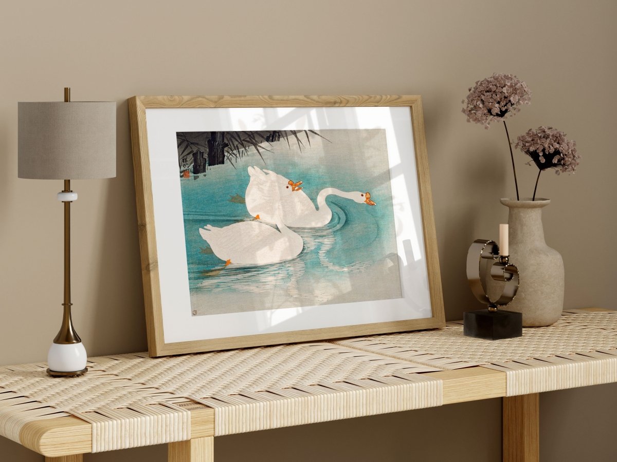 Geese Amid Reeds | Vintage Japanese Art | P353 - Single Art Prints - Piccolo Fiore Prints