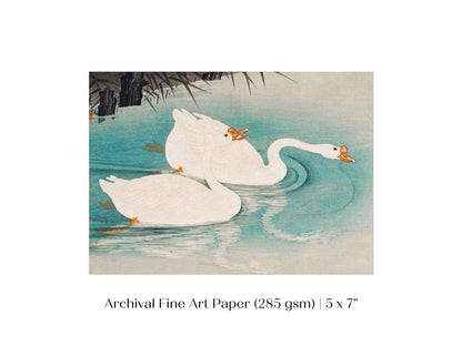 Geese Amid Reeds | Vintage Japanese Art | P353 - Single Art Prints - Piccolo Fiore Prints