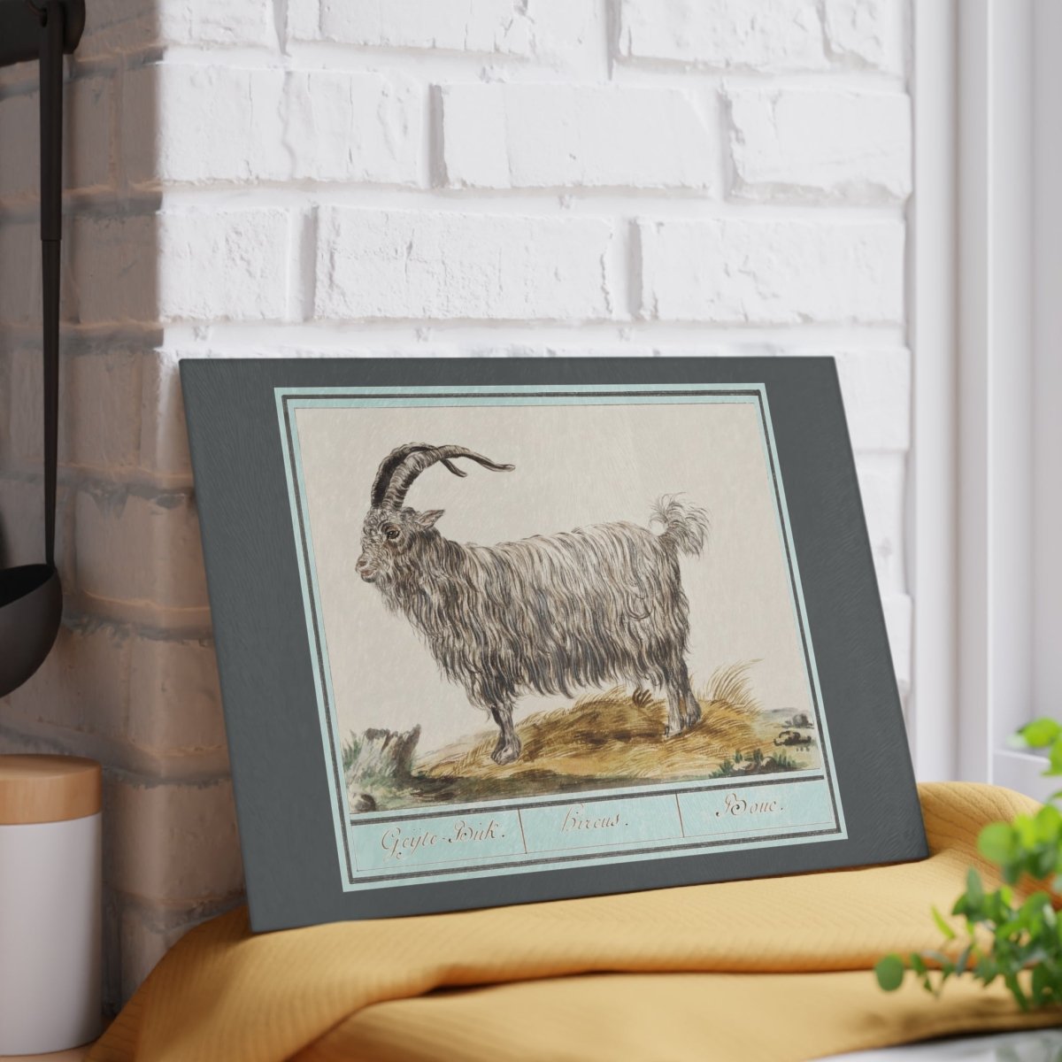 Goat | Glass Chopping Board - Glass Chopping Board - Piccolo Fiore Prints