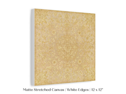 Gold Irelandian Coverlet | Textile Art Print | P131 - Single Square Art Prints - Piccolo Fiore Prints