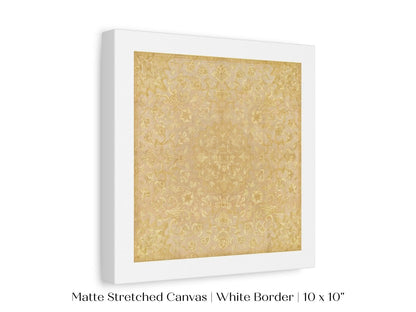 Gold Irelandian Coverlet | Textile Art Print | P131 - Single Square Art Prints - Piccolo Fiore Prints