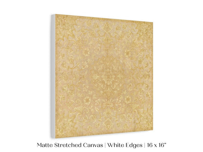 Gold Irelandian Coverlet | Textile Art Print | P131 - Single Square Art Prints - Piccolo Fiore Prints