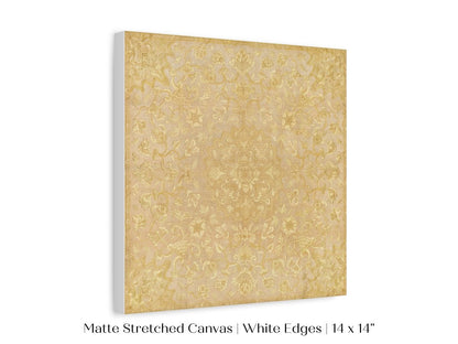 Gold Irelandian Coverlet | Textile Art Print | P131 - Single Square Art Prints - Piccolo Fiore Prints
