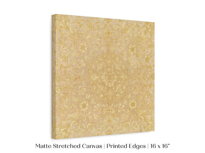 Gold Irelandian Coverlet | Textile Art Print | P131 - Single Square Art Prints - Piccolo Fiore Prints