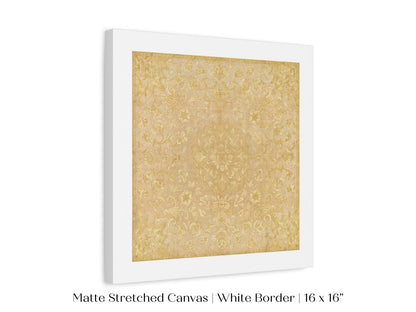 Gold Irelandian Coverlet | Textile Art Print | P131 - Single Square Art Prints - Piccolo Fiore Prints