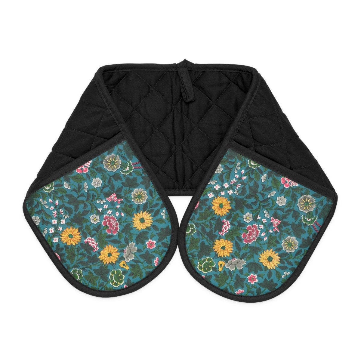 Green Botanical Oriental | Double Oven Mitt - Double Oven Mitt - Piccolo Fiore Prints
