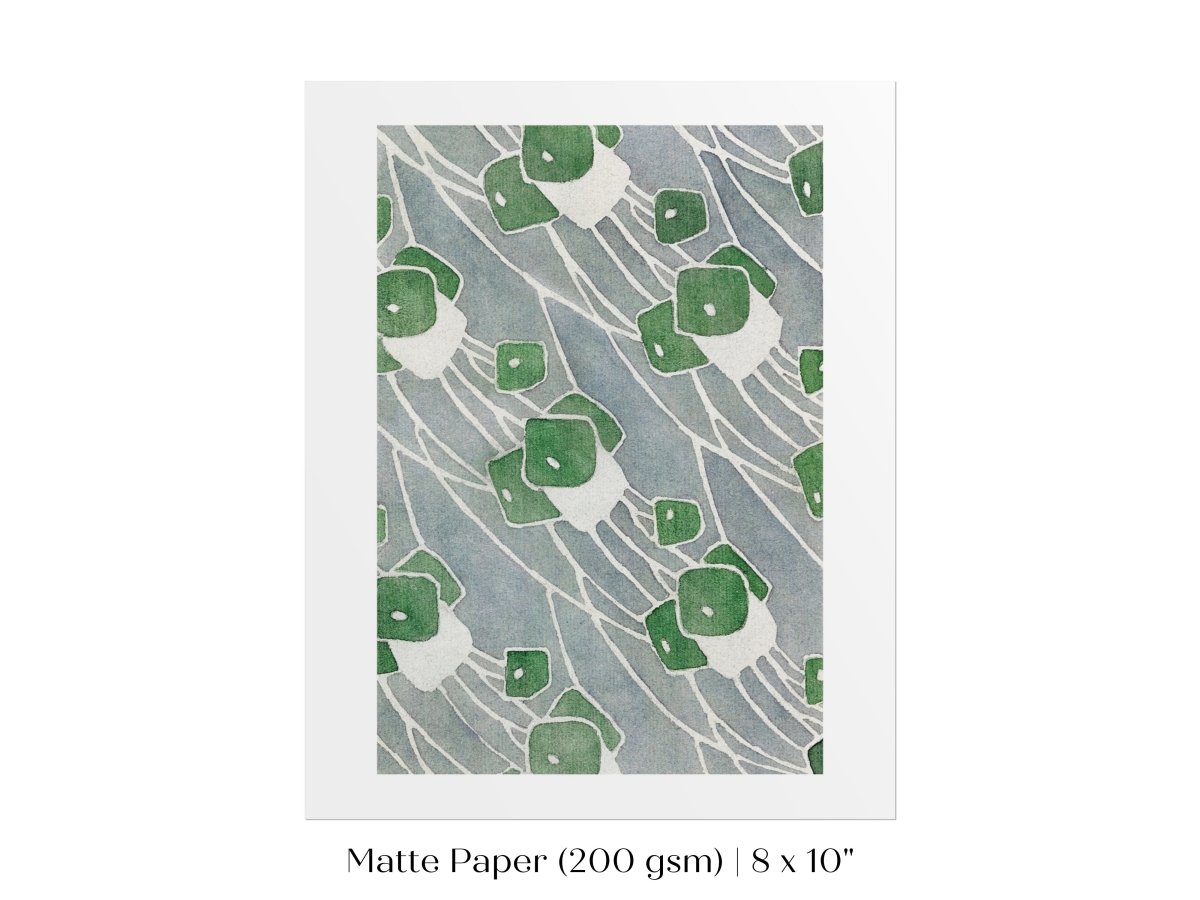Green Geometric | P10 - Single Art Prints - Piccolo Fiore Prints