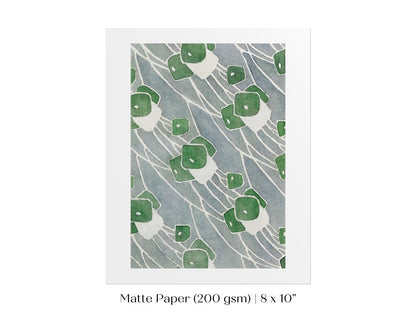 Green Geometric | P10 - Single Art Prints - Piccolo Fiore Prints