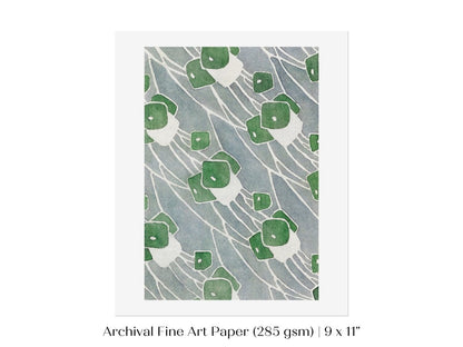 Green Geometric | P10 - Single Art Prints - Piccolo Fiore Prints