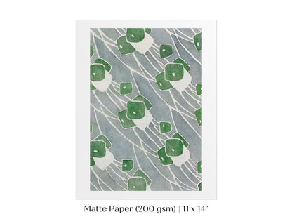 Green Geometric | P10 - Single Art Prints - Piccolo Fiore Prints