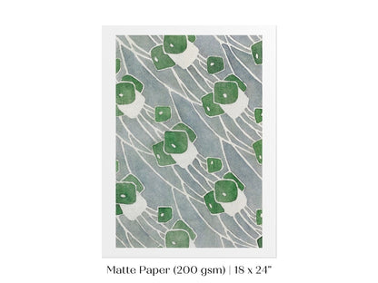 Green Geometric | P10 - Single Art Prints - Piccolo Fiore Prints