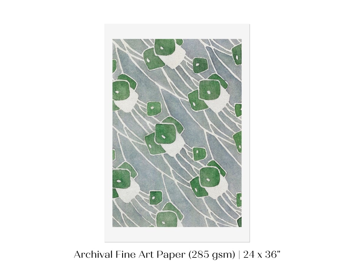 Green Geometric | P10 - Single Art Prints - Piccolo Fiore Prints