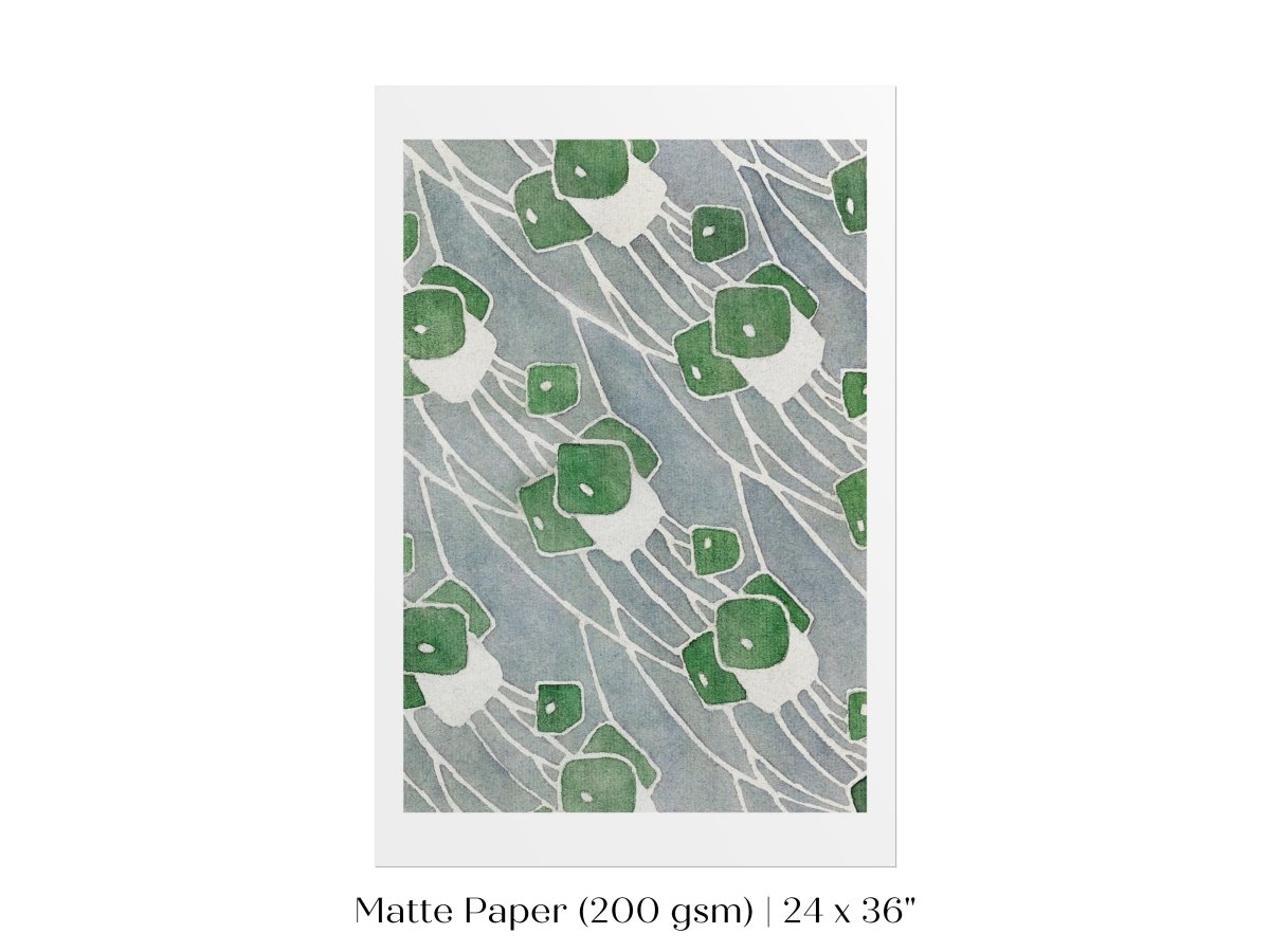 Green Geometric | P10 - Single Art Prints - Piccolo Fiore Prints