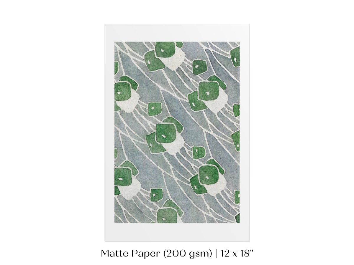 Green Geometric | P10 - Single Art Prints - Piccolo Fiore Prints