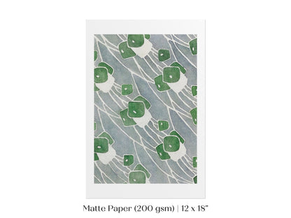 Green Geometric | P10 - Single Art Prints - Piccolo Fiore Prints