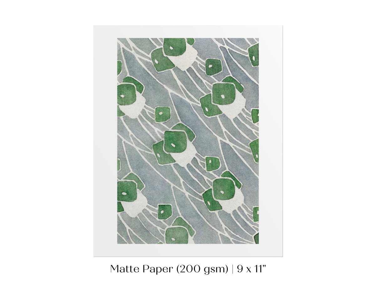 Green Geometric | P10 - Single Art Prints - Piccolo Fiore Prints