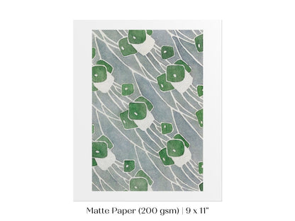 Green Geometric | P10 - Single Art Prints - Piccolo Fiore Prints