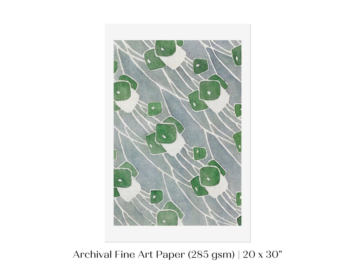 Green Geometric | P10 - Single Art Prints - Piccolo Fiore Prints