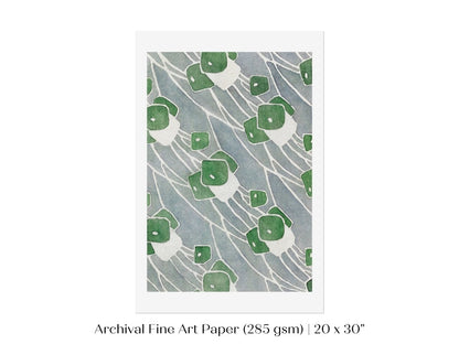 Green Geometric | P10 - Single Art Prints - Piccolo Fiore Prints