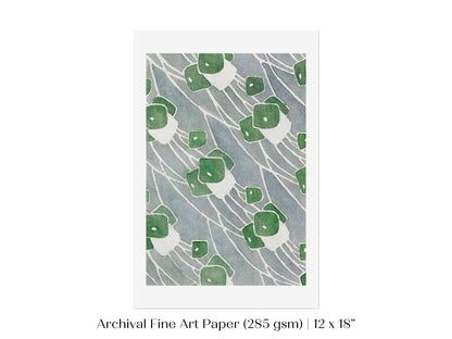 Green Geometric | P10 - Single Art Prints - Piccolo Fiore Prints