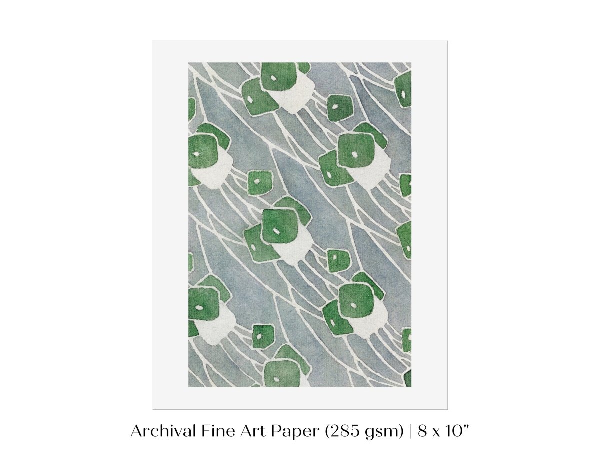 Green Geometric | P10 - Single Art Prints - Piccolo Fiore Prints
