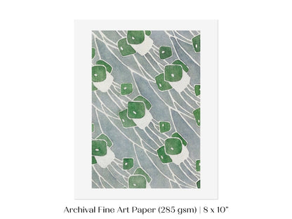 Green Geometric | P10 - Single Art Prints - Piccolo Fiore Prints