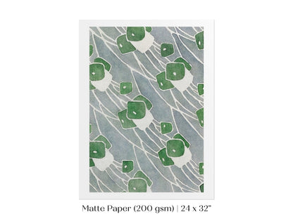 Green Geometric | P10 - Single Art Prints - Piccolo Fiore Prints