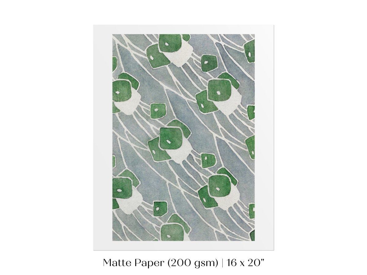 Green Geometric | P10 - Single Art Prints - Piccolo Fiore Prints