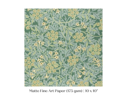 Green Jasmine | William Morris | P197 - Single Square Art Prints - Piccolo Fiore Prints