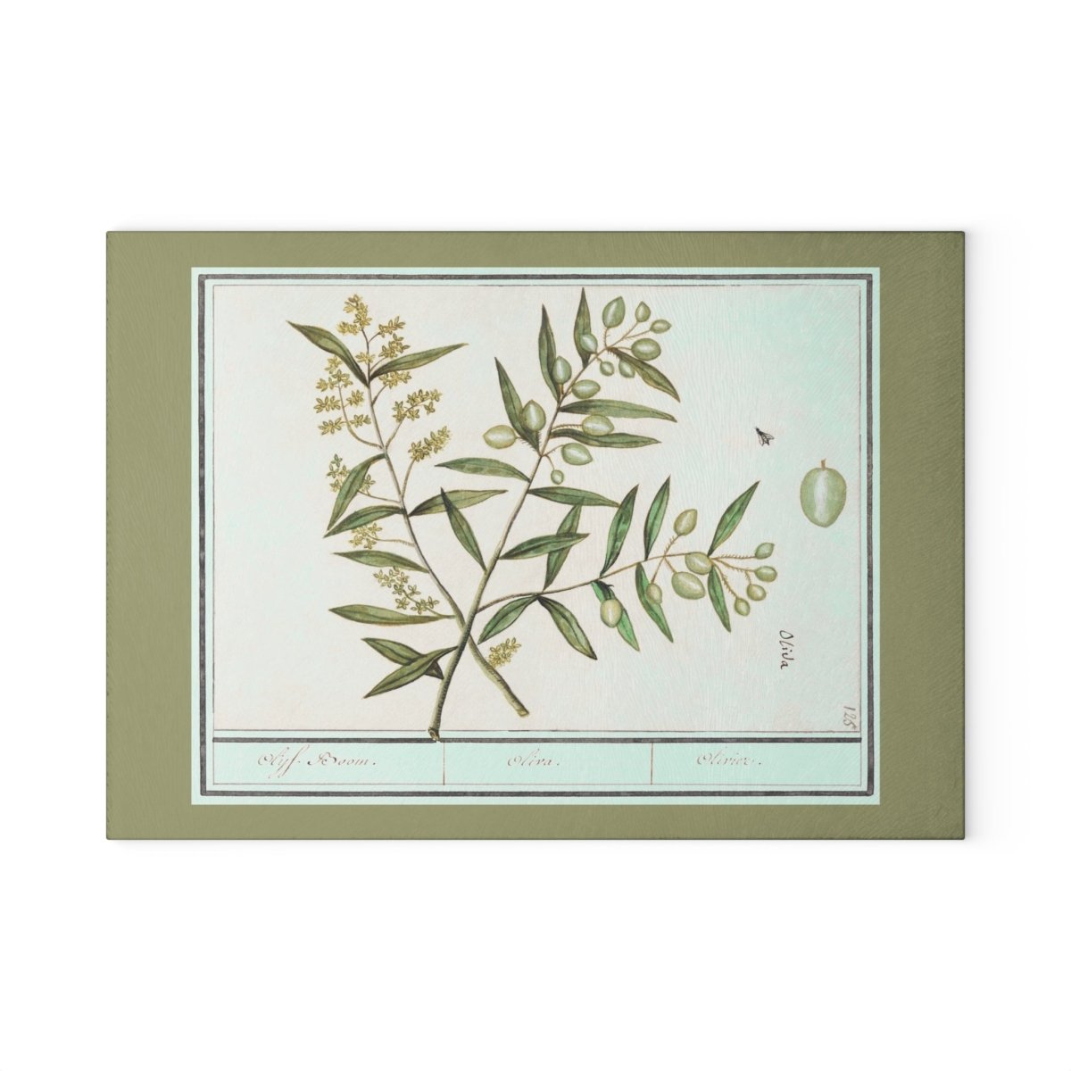 Green Olives | Glass Chopping Board - Glass Chopping Board - Piccolo Fiore Prints